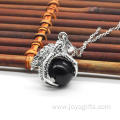 925 Sterling Silver Black Onyx 15MM Sphere Dragon Claw Pendant Jewelry